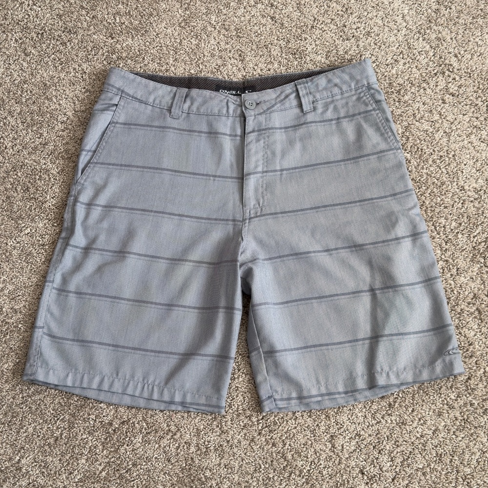 Men’s O’Neill gray striped shorts size 34